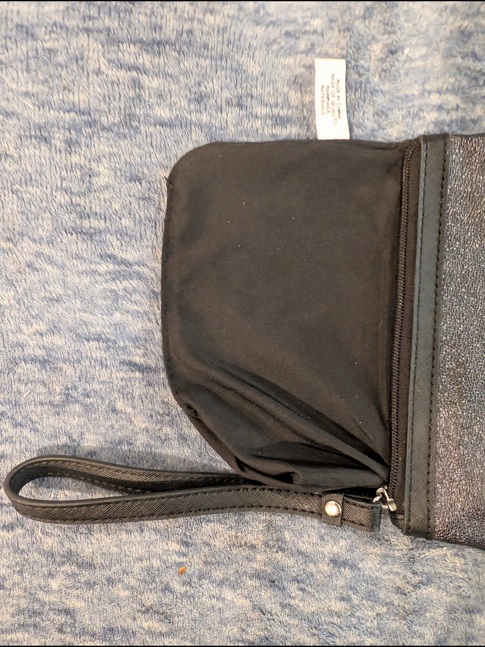 Nine West Black Textured Wristlet with Logo Plaque - Picture 6 of 9